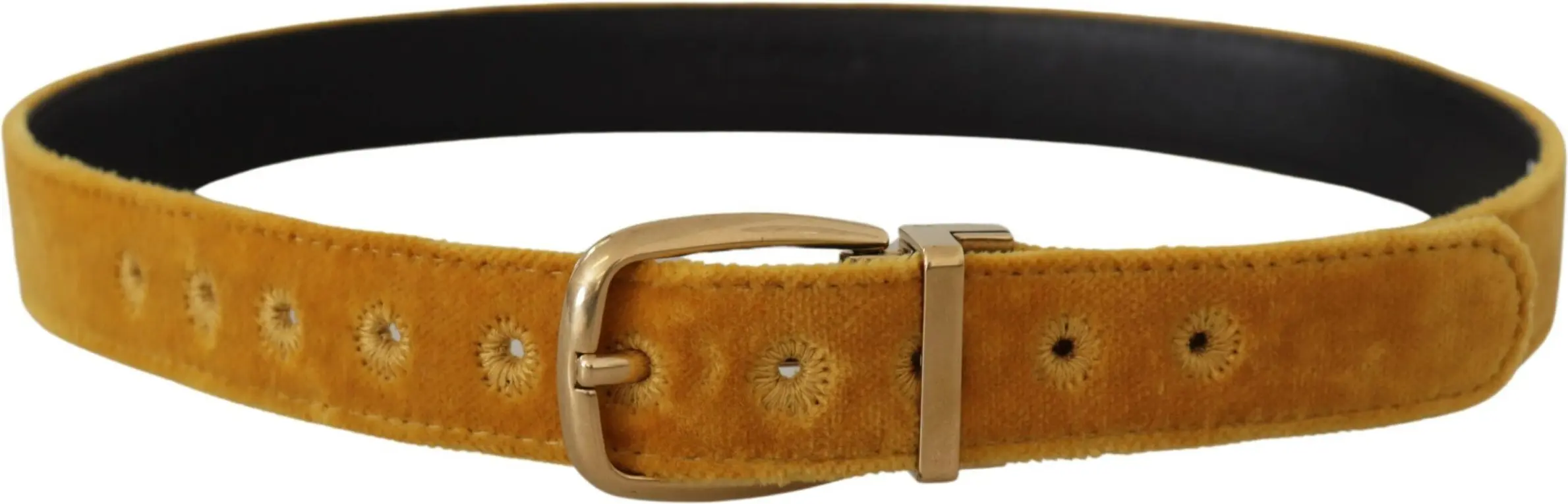 Bel Dolce & Gabbana Elegant Velvet Gold Buckle Ayollar uchun Kamar