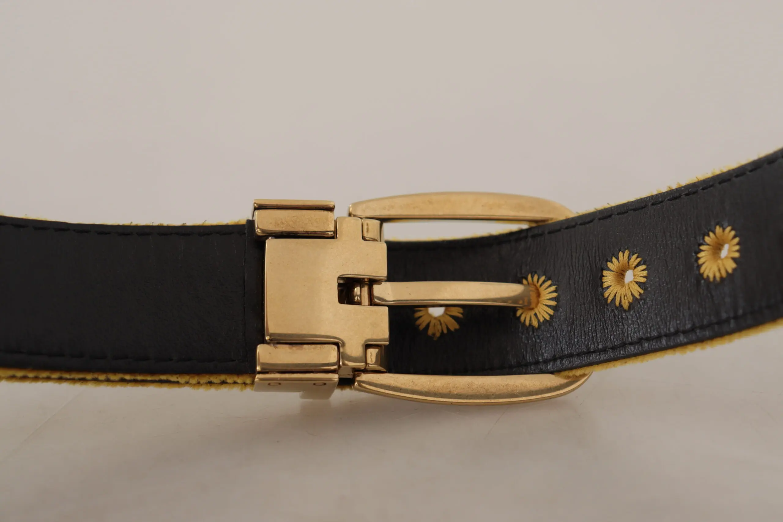 Bel Dolce & Gabbana Elegant Velvet Gold Buckle Ayollar uchun Kamar