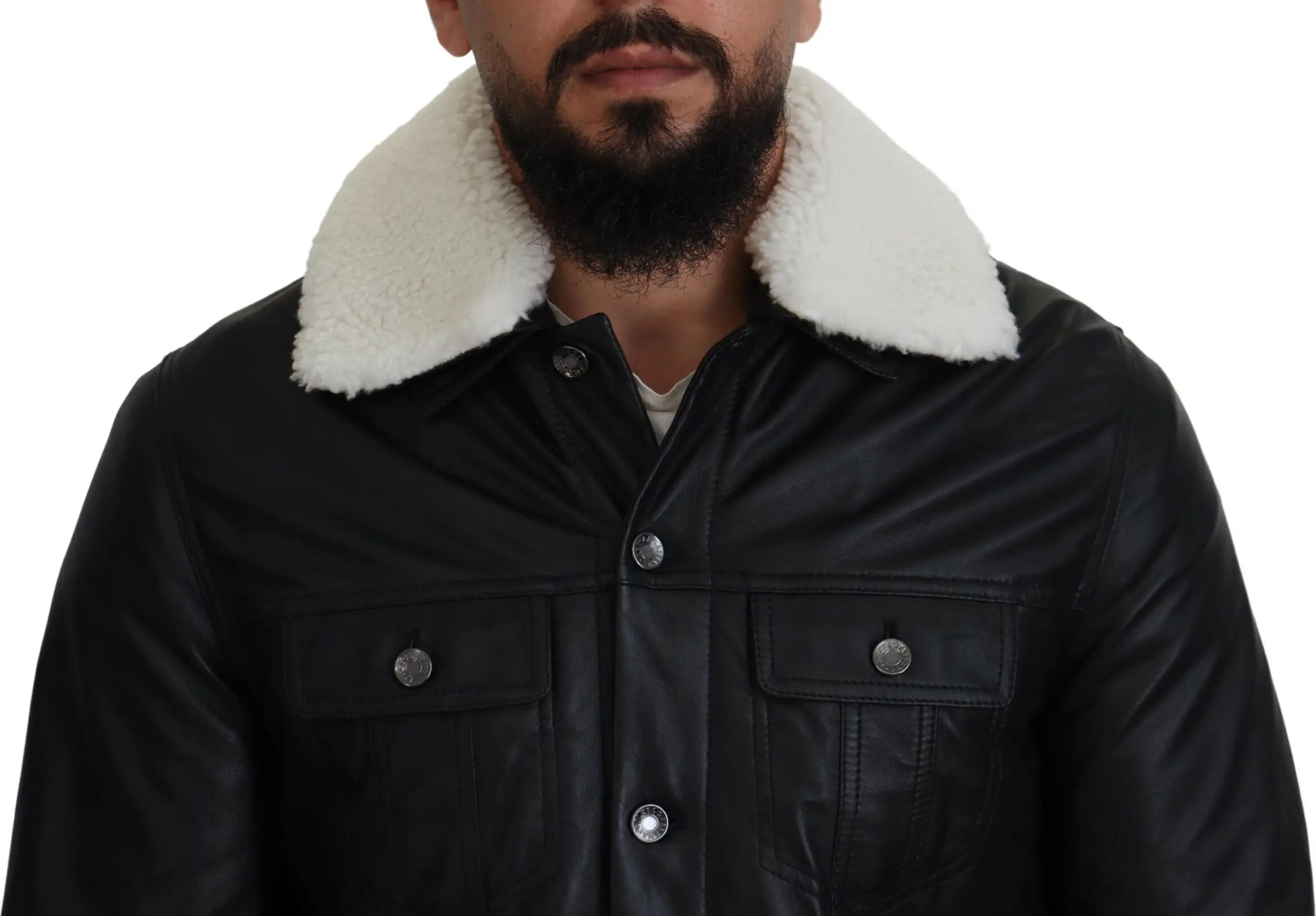Dolce & Gabbana'dan Yakali Deri Ceket
