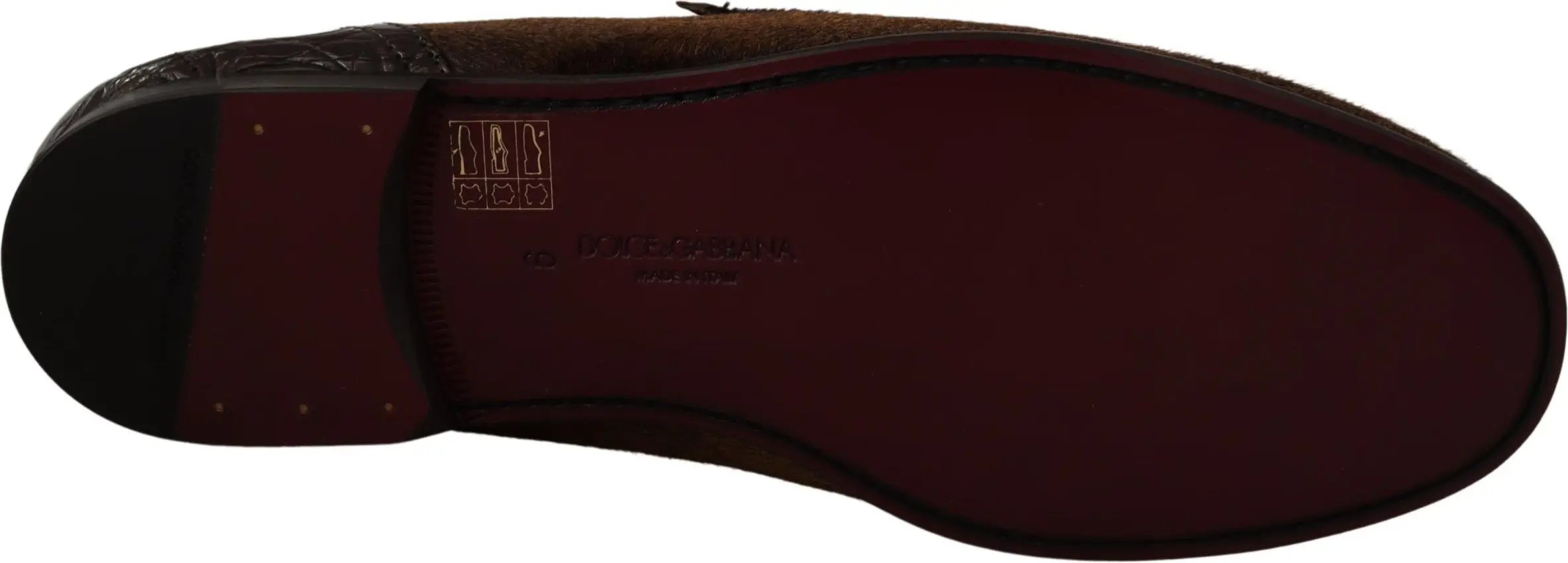 Shoes Dress Loafers Brown Leather Slip Shoes Dolce & Gabbana