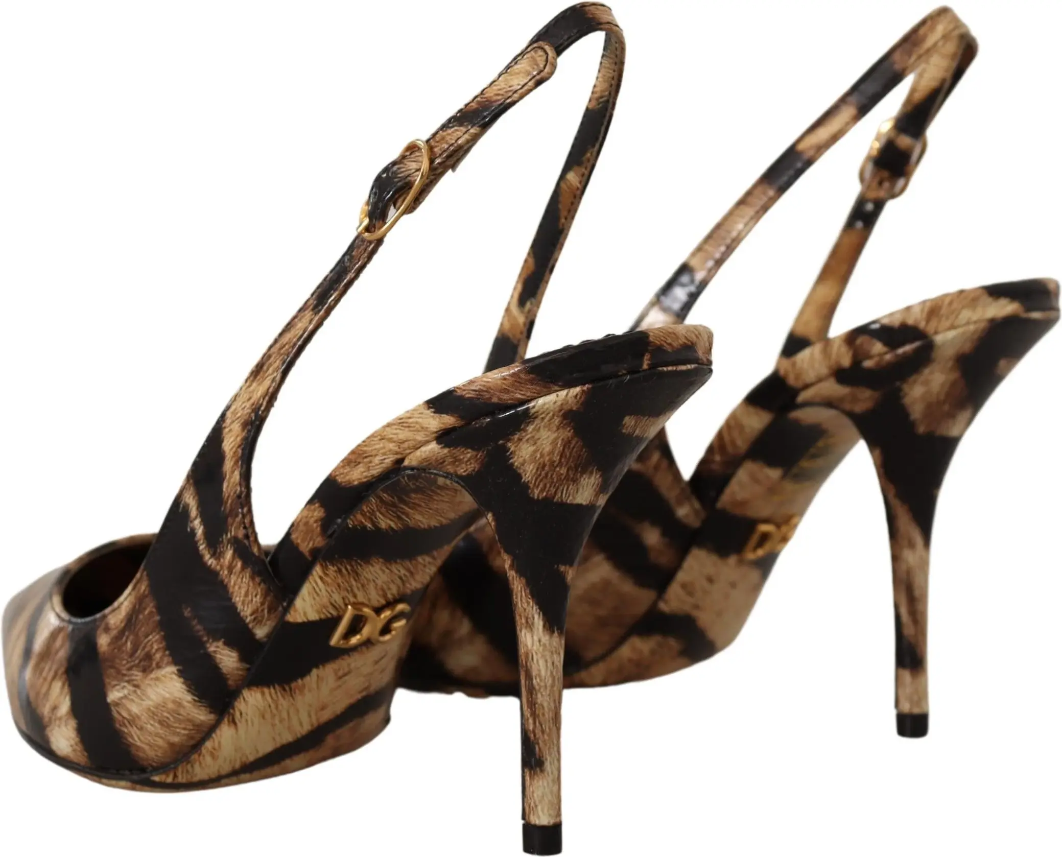 Туфли-слингбэки из кожи Dolce & Gabbana
