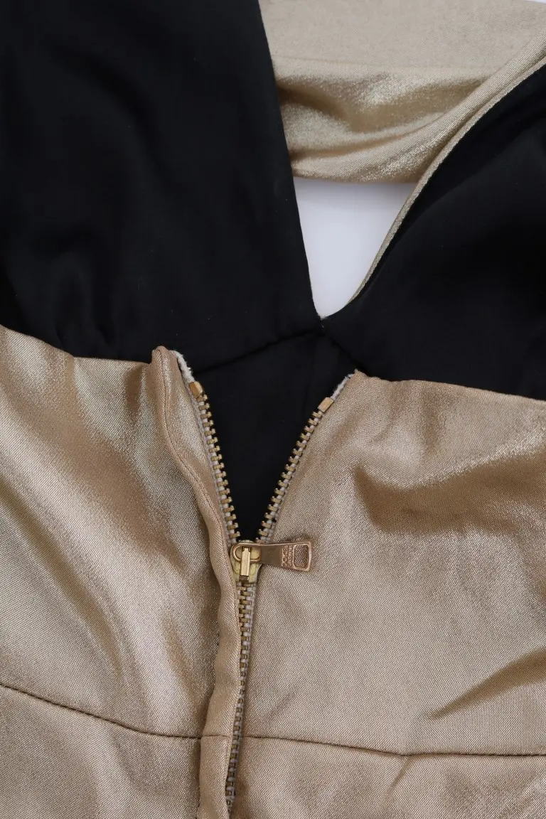 Боди Dolce & Gabbana Gold Silk Stretch Romper Body