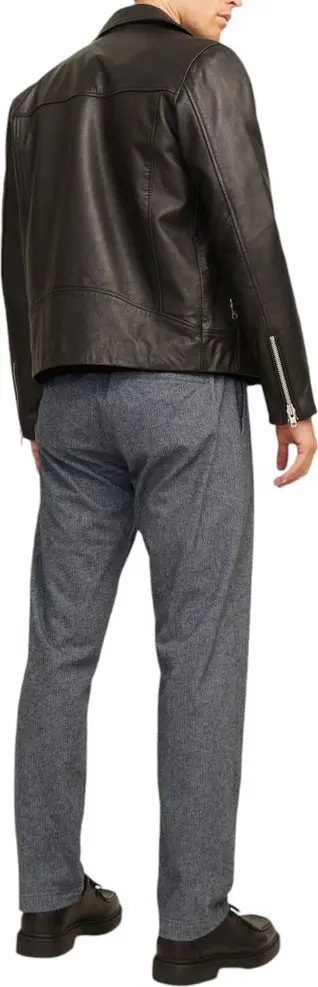Gray Cotton Casual Pants by Jack & Jones