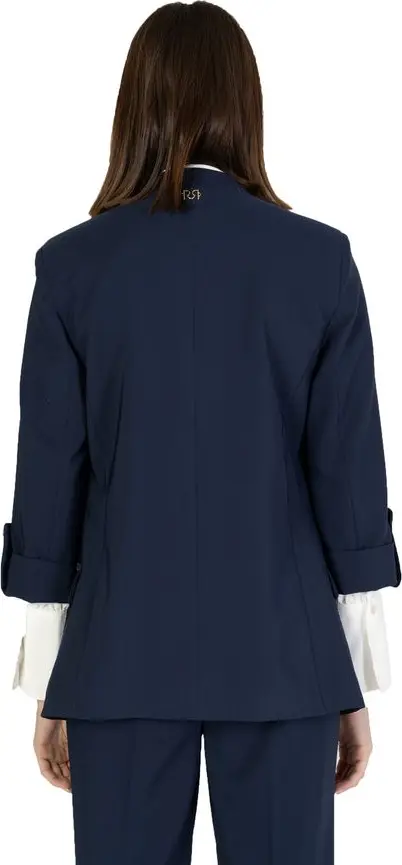 Blue Polyester Blazer Rinascimento