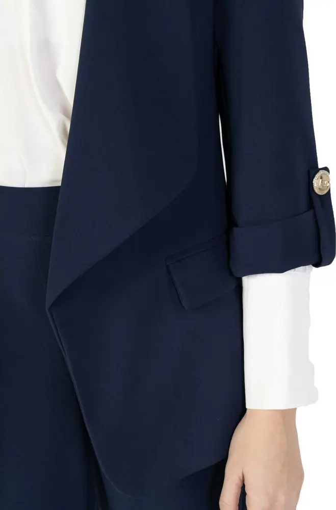 Blue Polyester Blazer Rinascimento