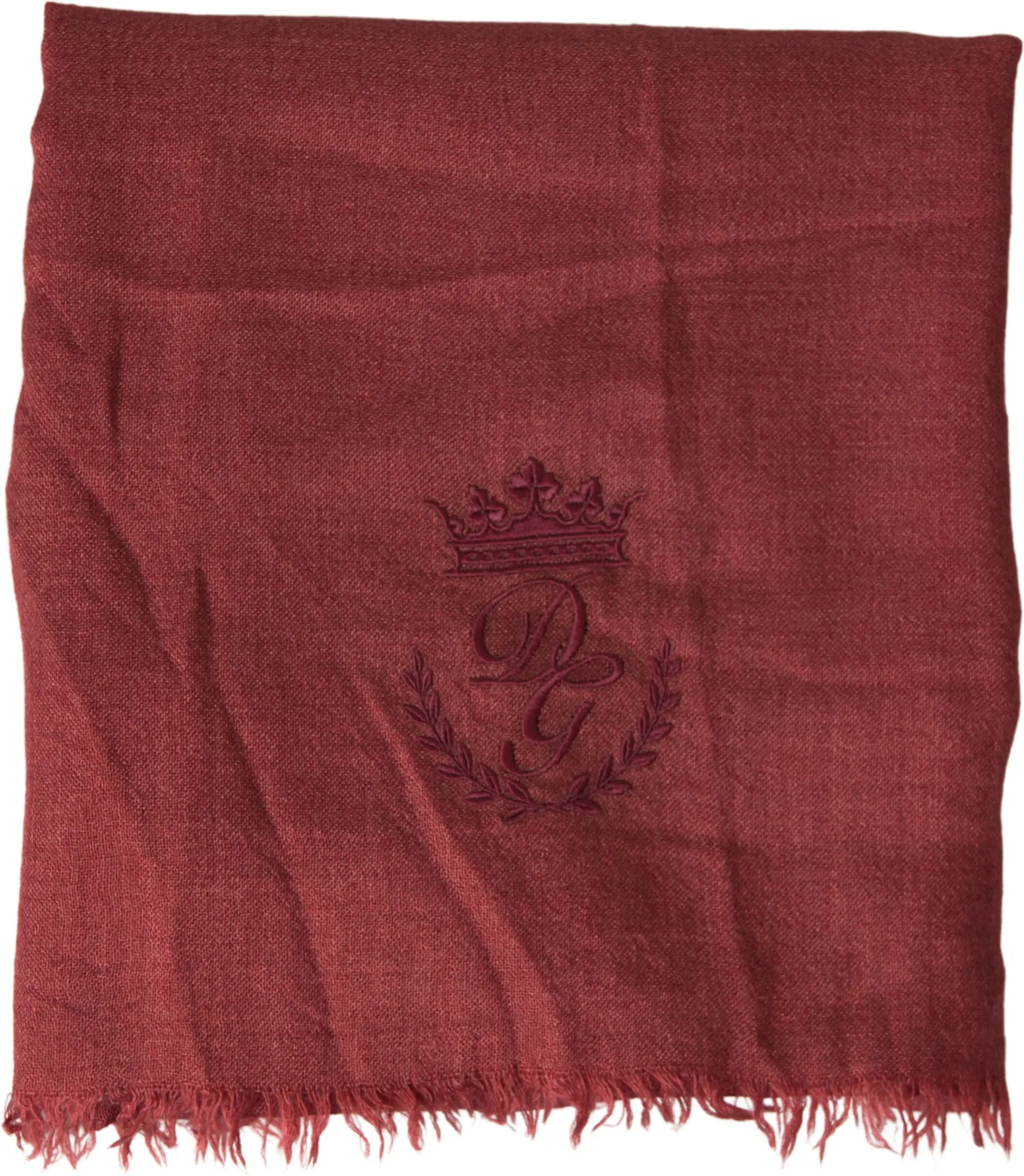 Shawl Dolce & Gabbana Maroon Cashmere Knit Wrap