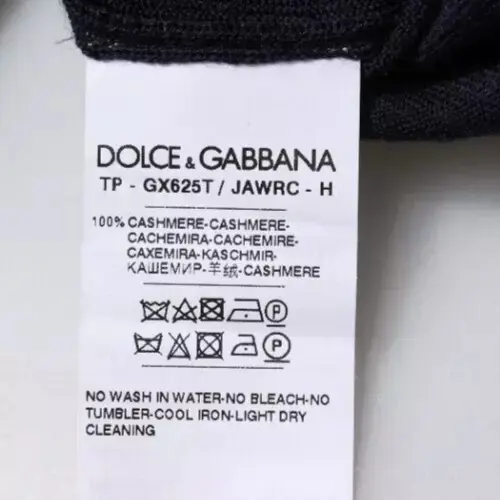 Синий кашемировый свитер с водолазкой Dolce & Gabbana