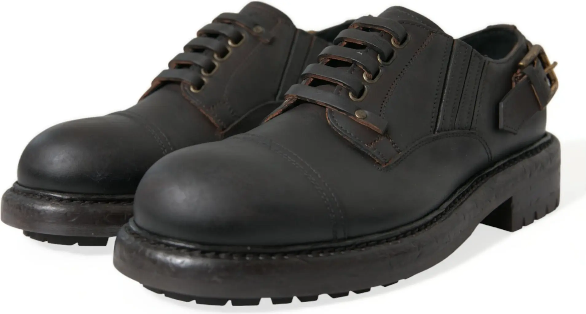 Мужские туфли Derby Dolce & Gabbana из натуральной кожи со шнуровкой