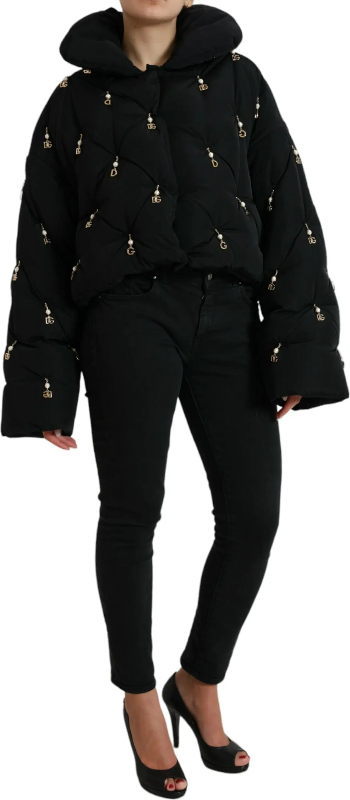 Dolce & Gabbana qora bezakli yengil+{bomber