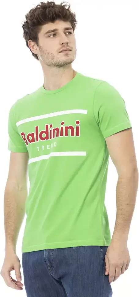Зеленая хлопковая футболка Baldinini Trend