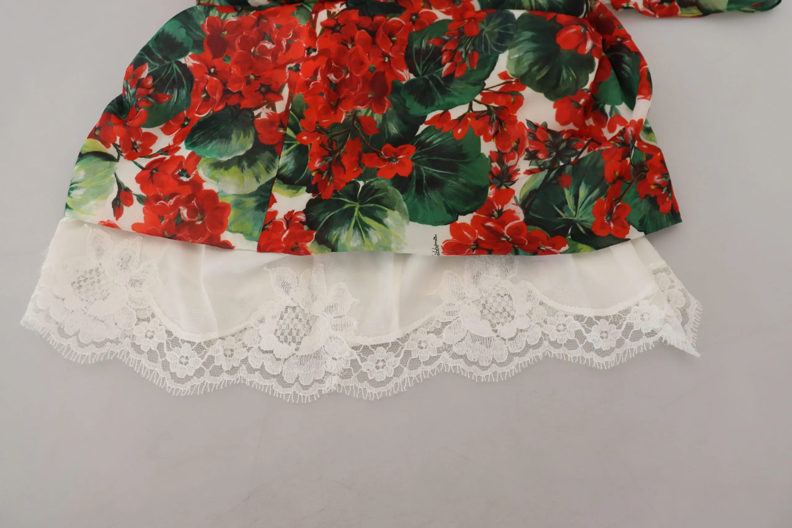 Платье-футляр Dolce & Gabbana Multicolor Geranium Silk Sheath Midi Dress