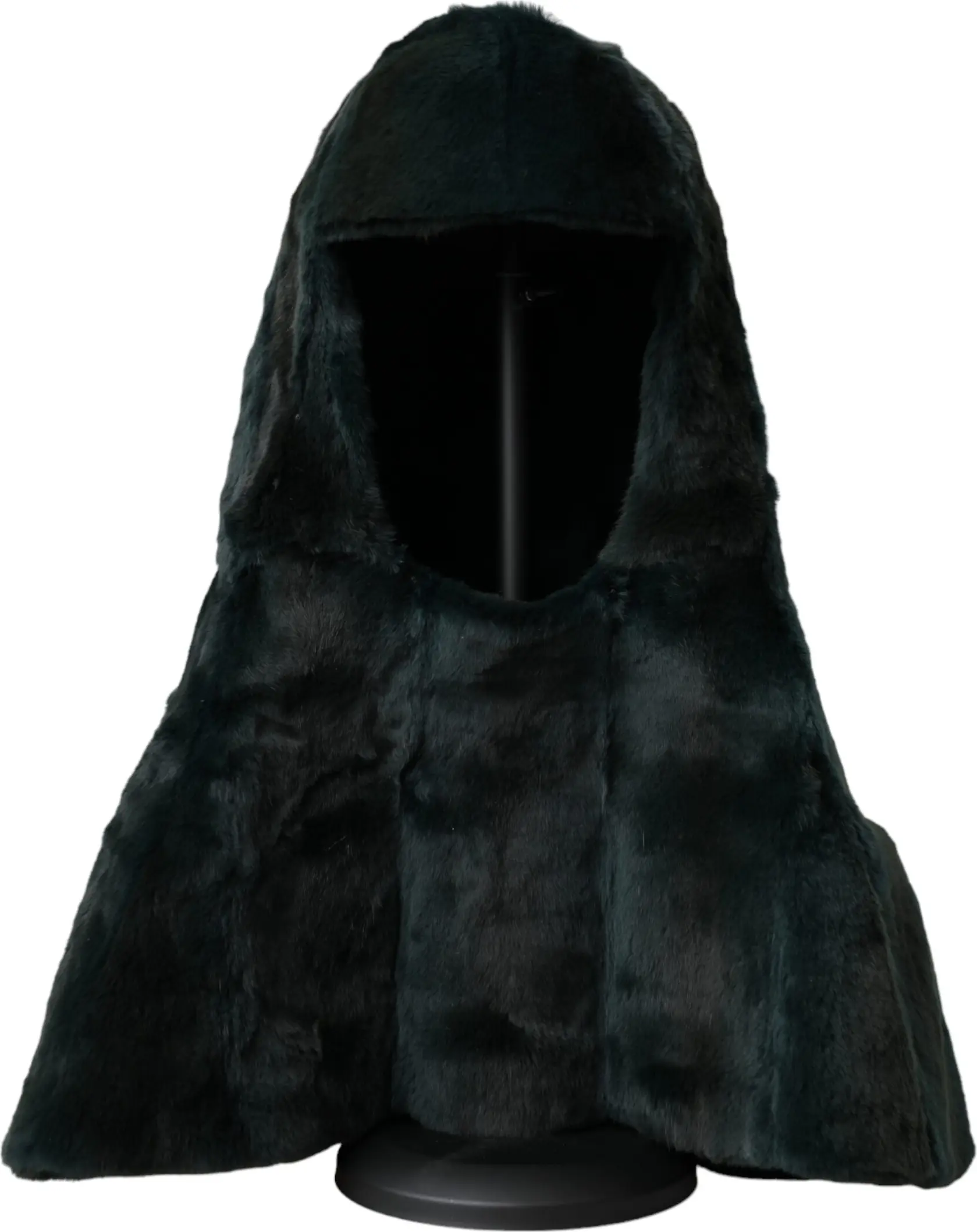 Hat Dolce & Gabbana Black Weasel Fur Whole Head Wrap