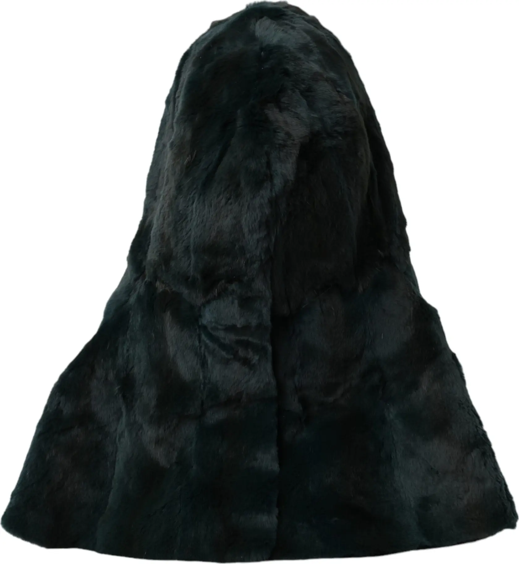 Hat Dolce & Gabbana Black Weasel Fur Whole Head Wrap