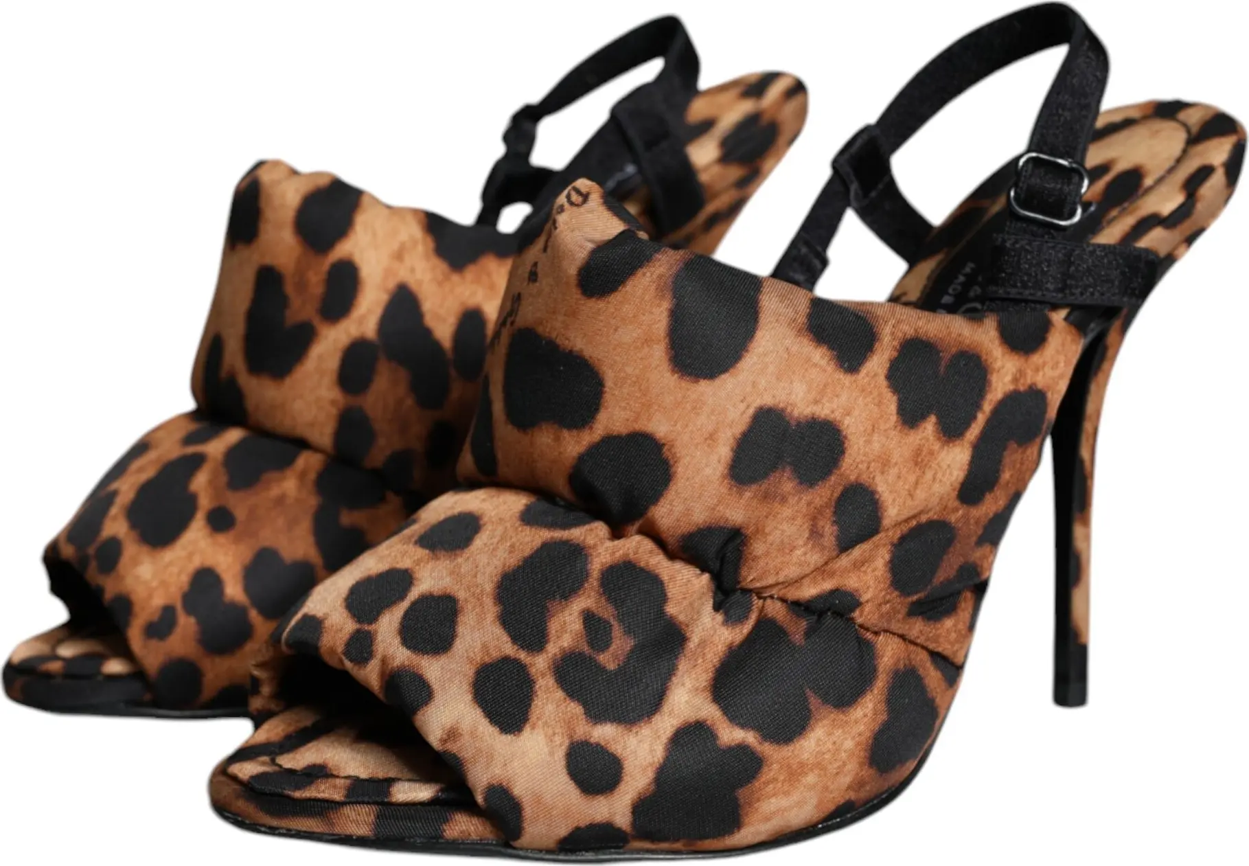Босоножки Dolce & Gabbana Keira с леопардовым принтом, коричневые