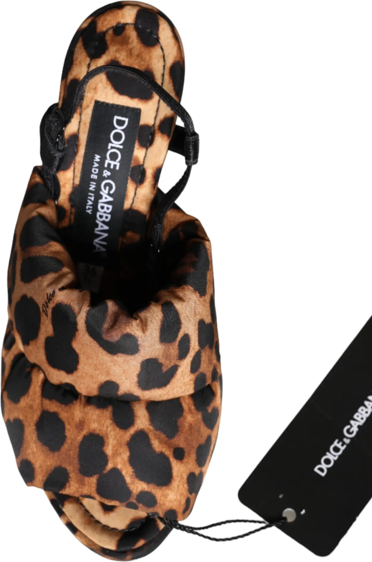Босоножки Dolce & Gabbana Keira с леопардовым принтом, коричневые