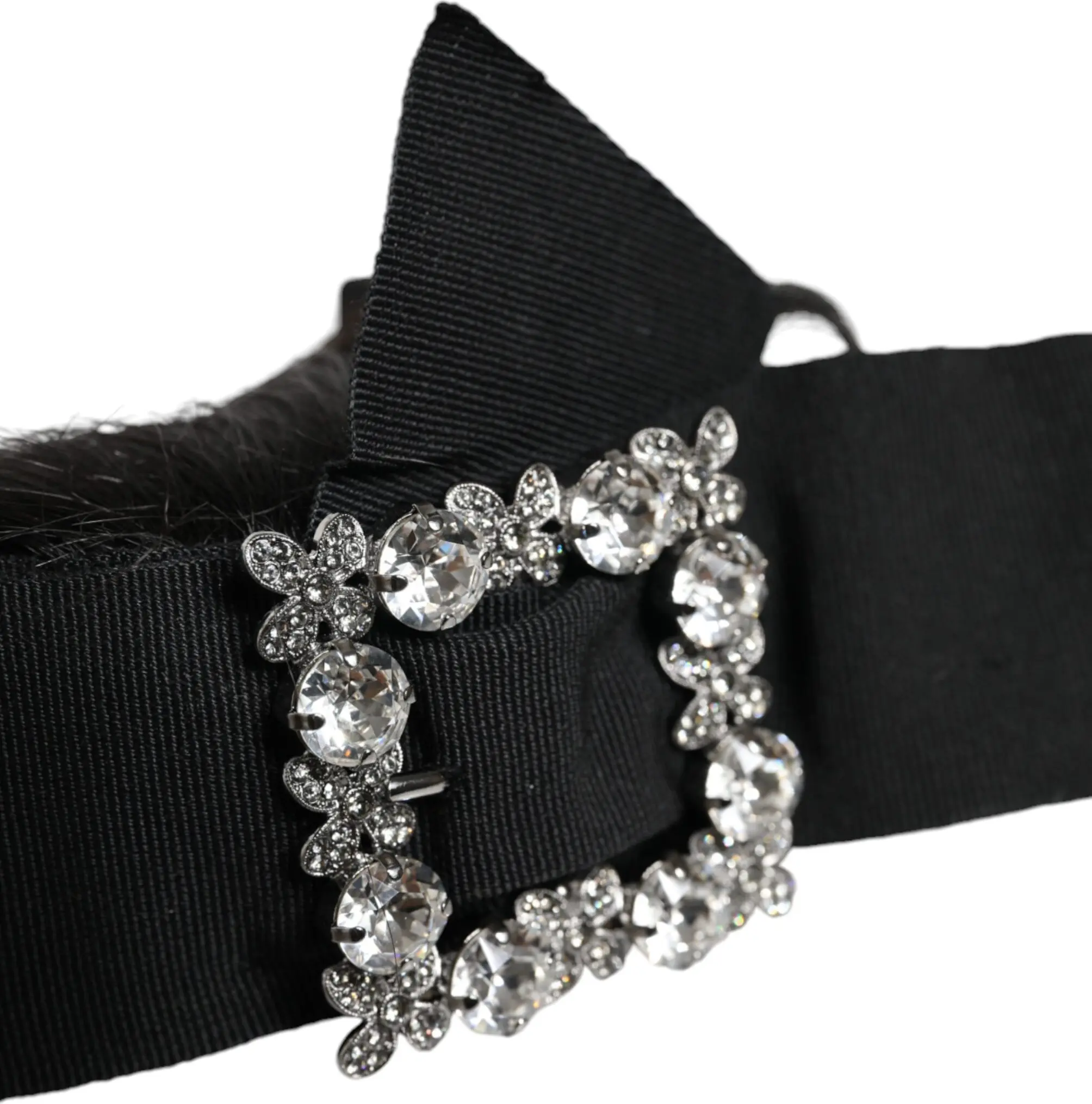 Dolce & Gabbana soch uchun bezakli bosh kiyimi, qora soch uchun, parokital kristalli diadem bosh kiyimi
