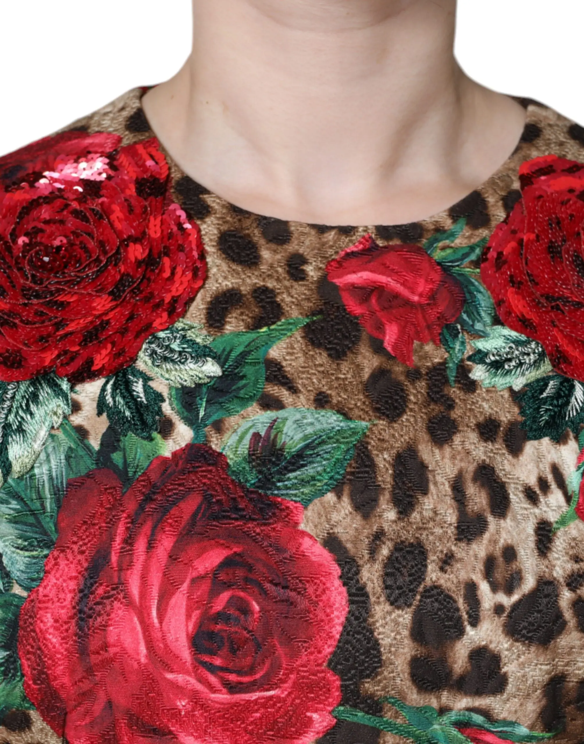 Платье А-силуэта из хлопка Dolce & Gabbana