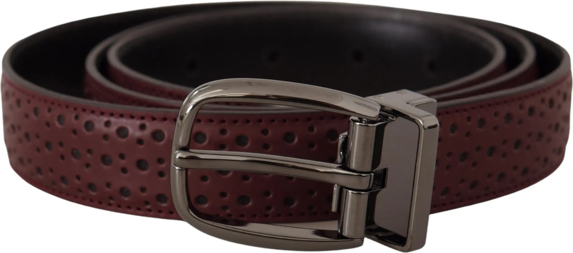 Belt Dolce & Gabbana Elegant Leather Belt with Metal Buckle