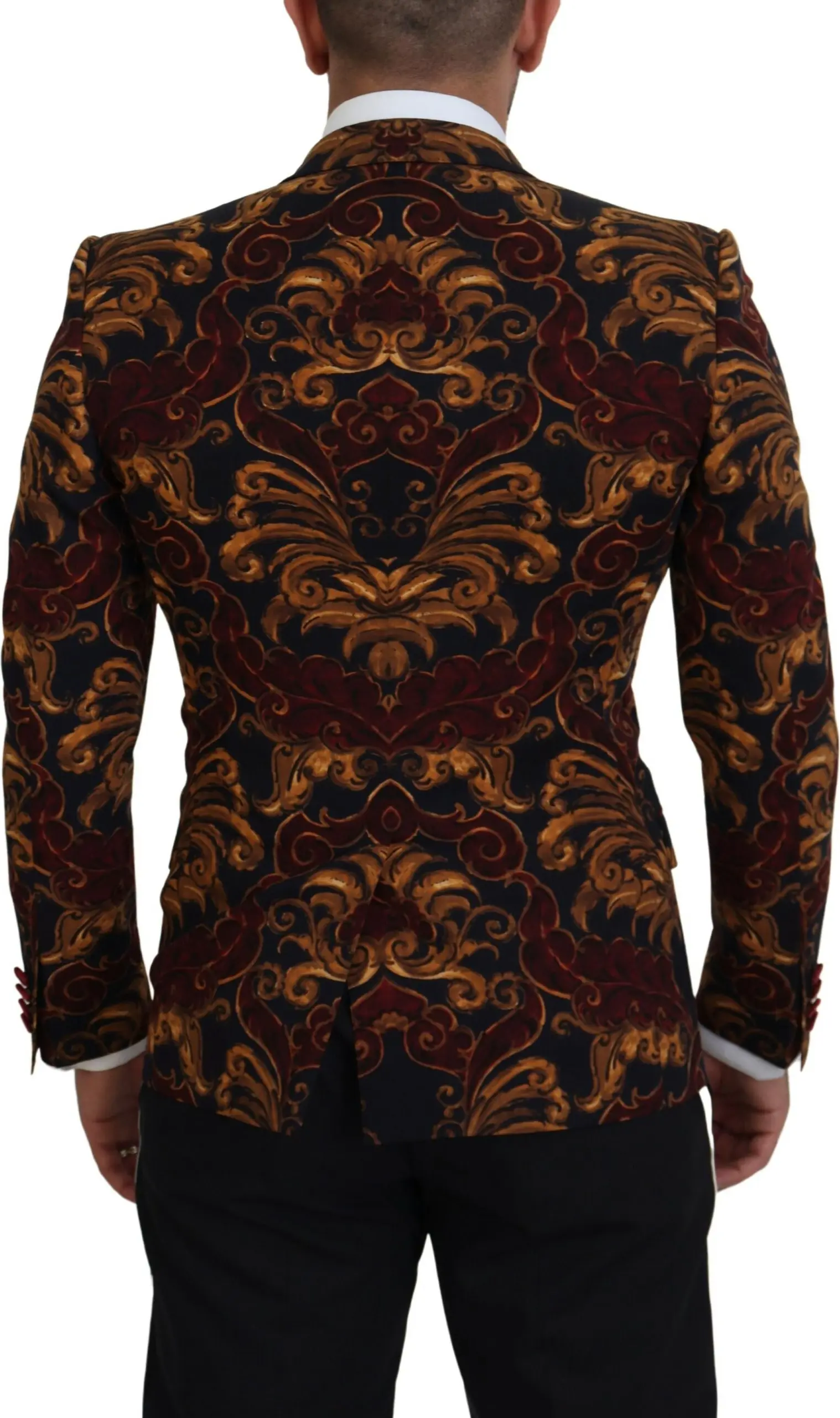 Multicolor Floral Single Breasted Martini Blazer Dolce & Gabbana
