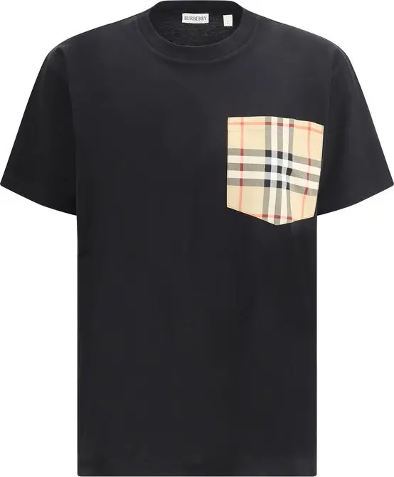 Черная хлопковая футболка Burberry
