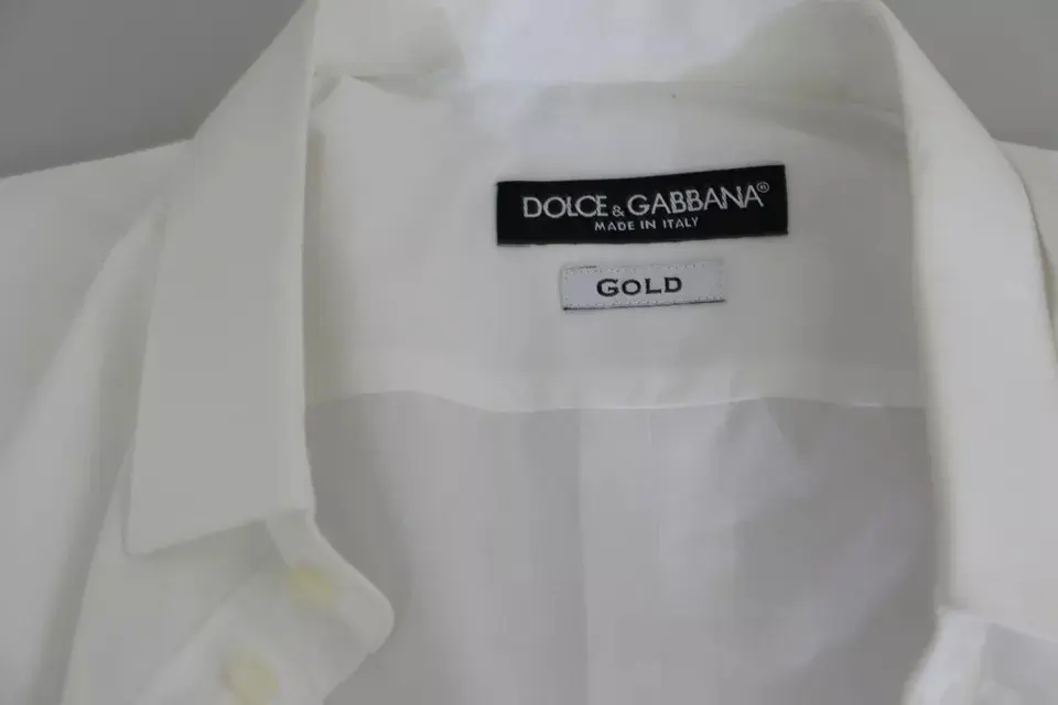 Белая хлопковая рубашка Dolce & Gabbana