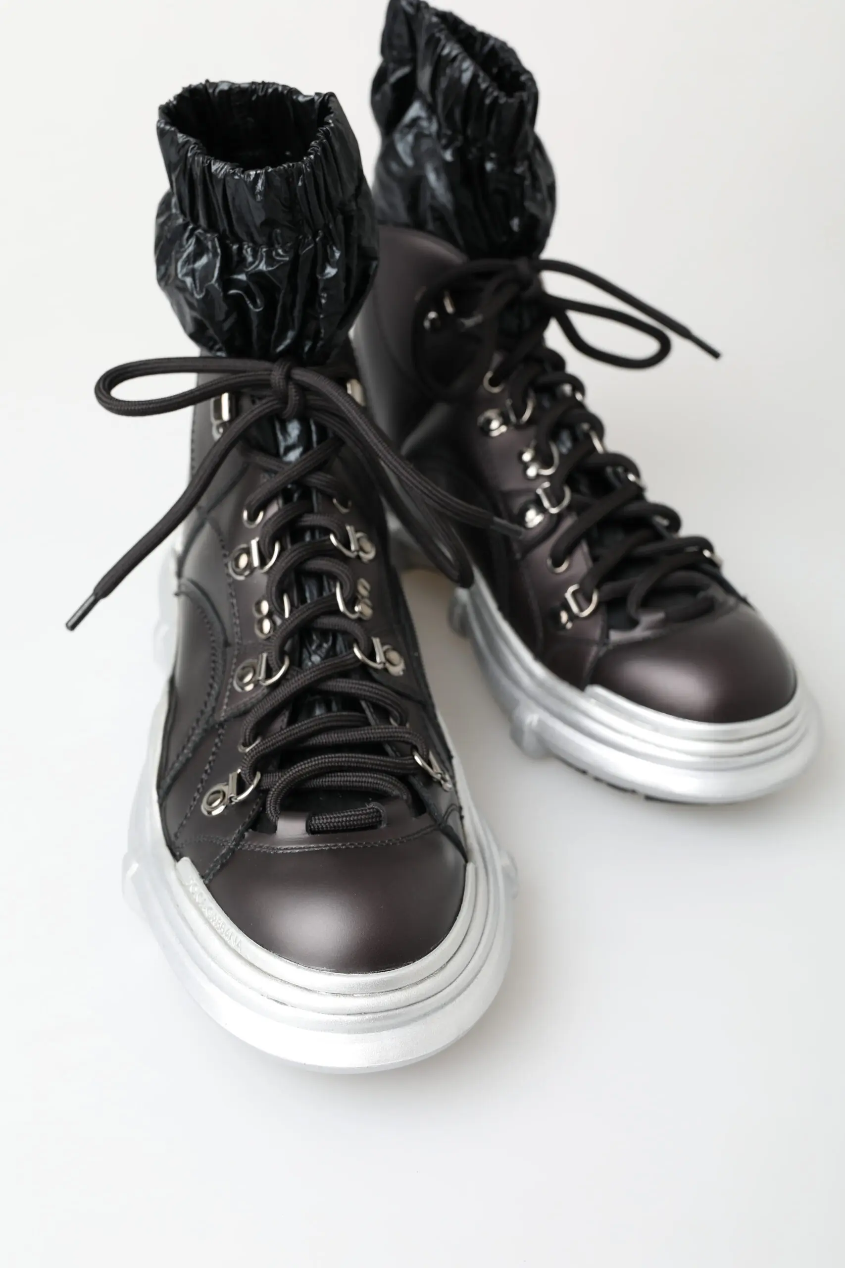 Black Nylon Galileo High Top Sneakers Shoes Dolce & Gabbana
