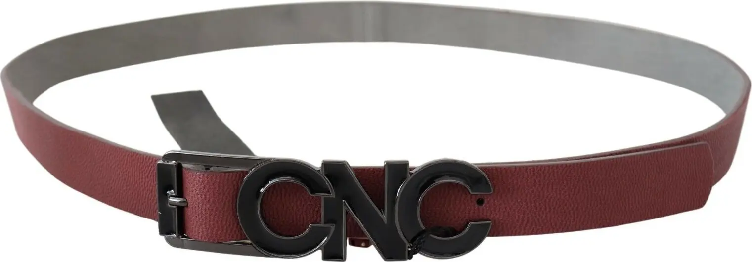 Belt Costume National Elegant Maroon Leather Fashion Belt
