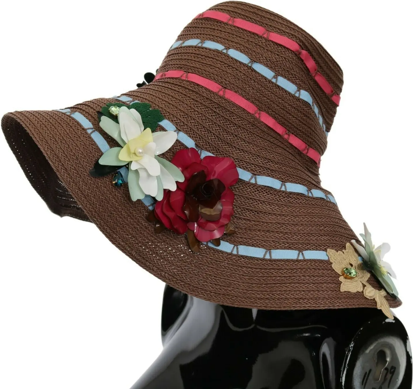 Hat Dolce & Gabbana Elegant Floppy Floral Wide Brim