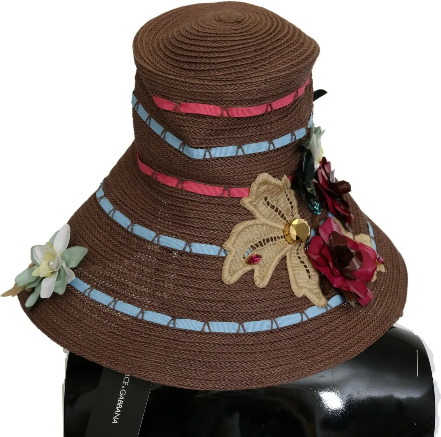 Hat Dolce & Gabbana Elegant Floppy Floral Wide Brim