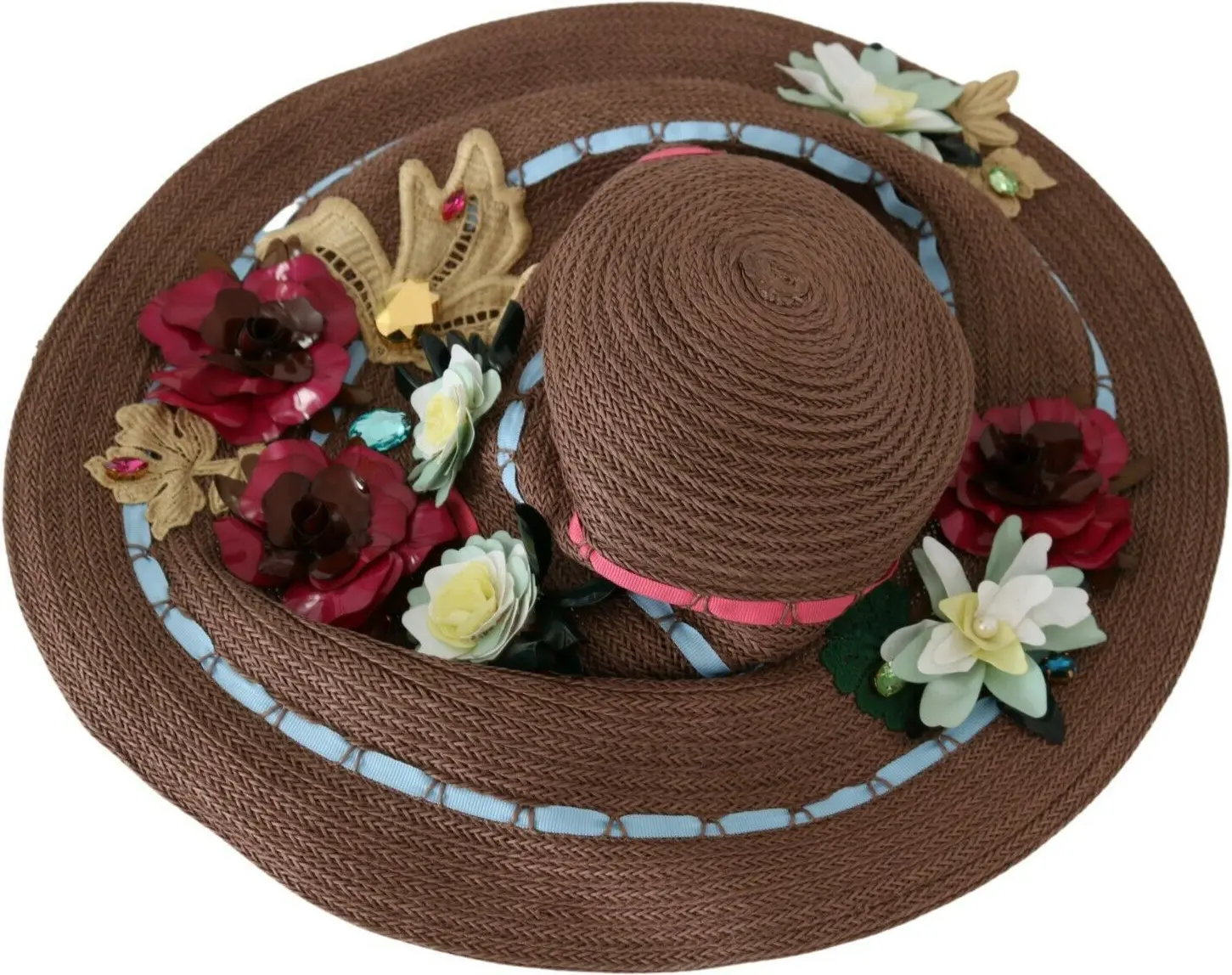 Hat Dolce & Gabbana Elegant Floppy Floral Wide Brim