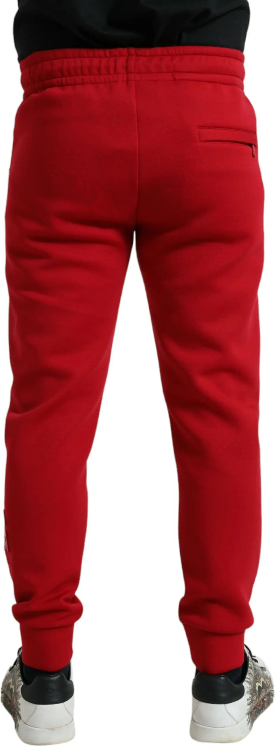 Red Cotton Blend Skinny Jogger Pants Dolce & Gabbana