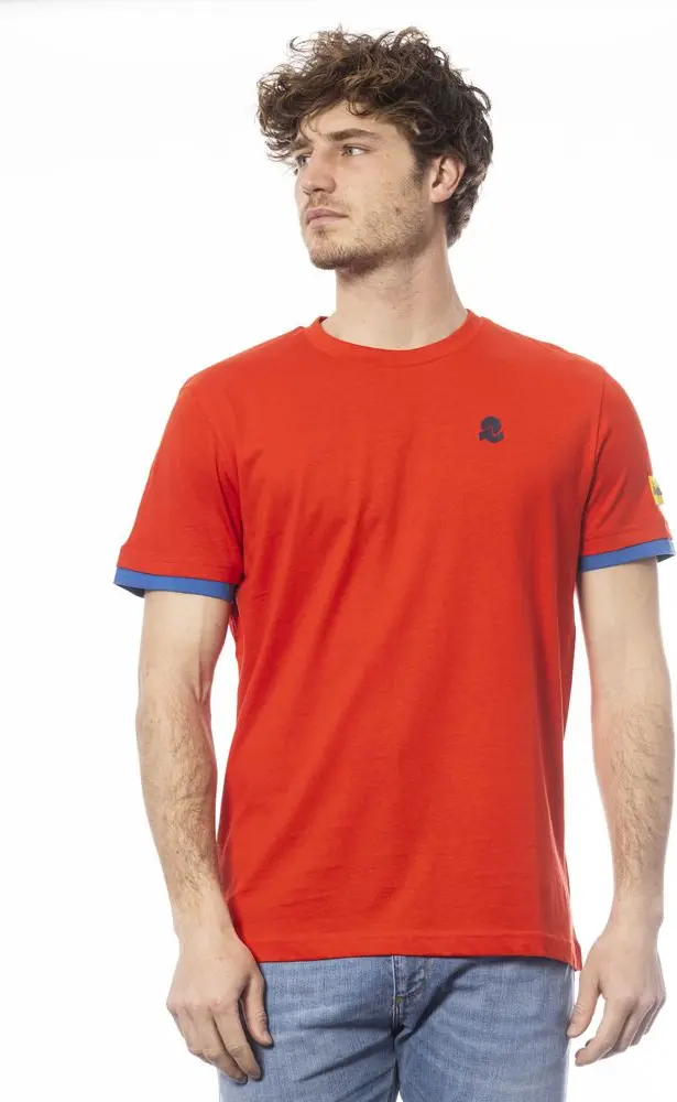 Red Cotton Men T-Shirt