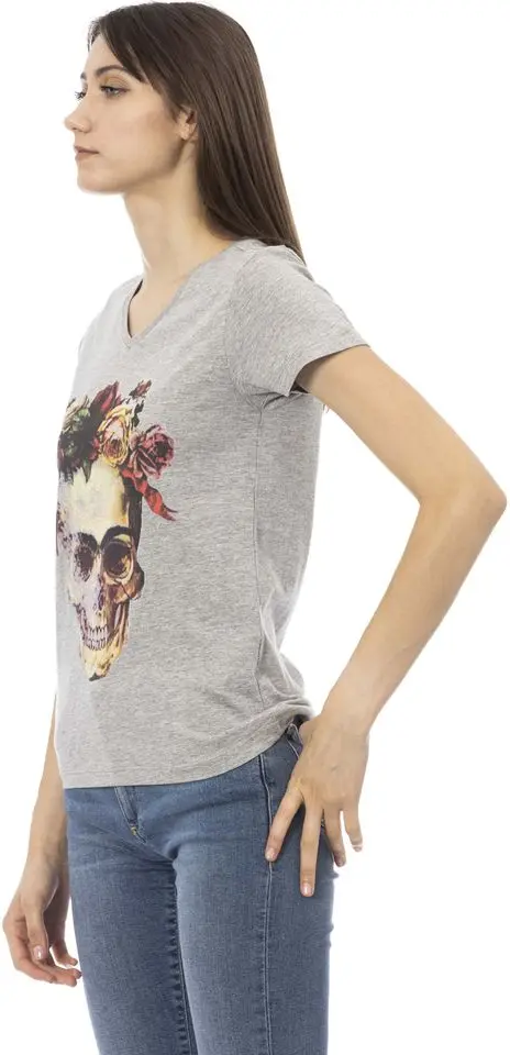 Gray Cotton Women Top