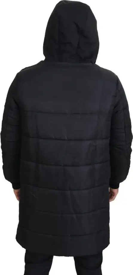 Dolce & Gabbana'ning qora kapyushonli parkali palto qishki kurtkasi