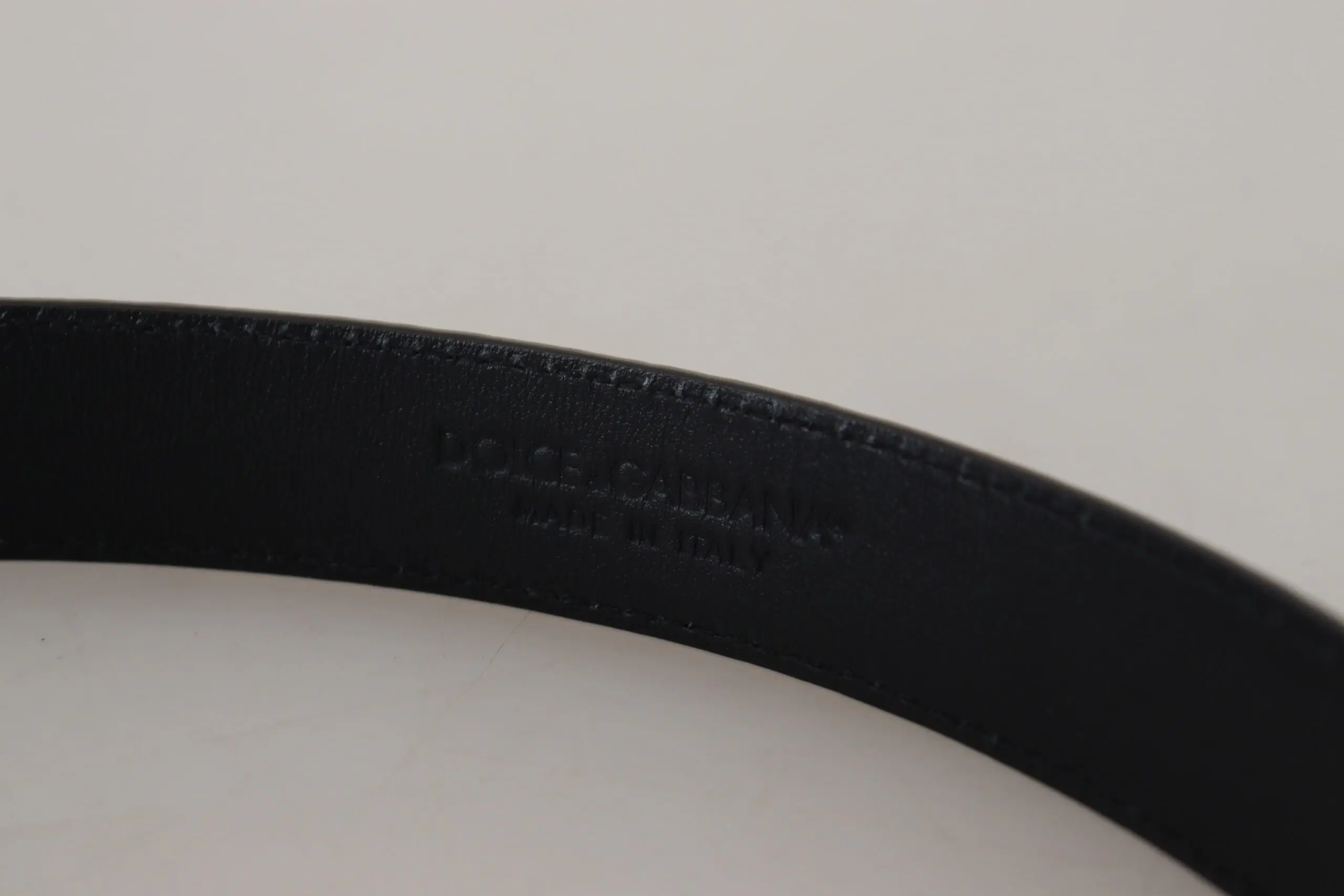 Belt Dolce & Gabbana Black Exotic Leather Gold Metal Buckle Belt