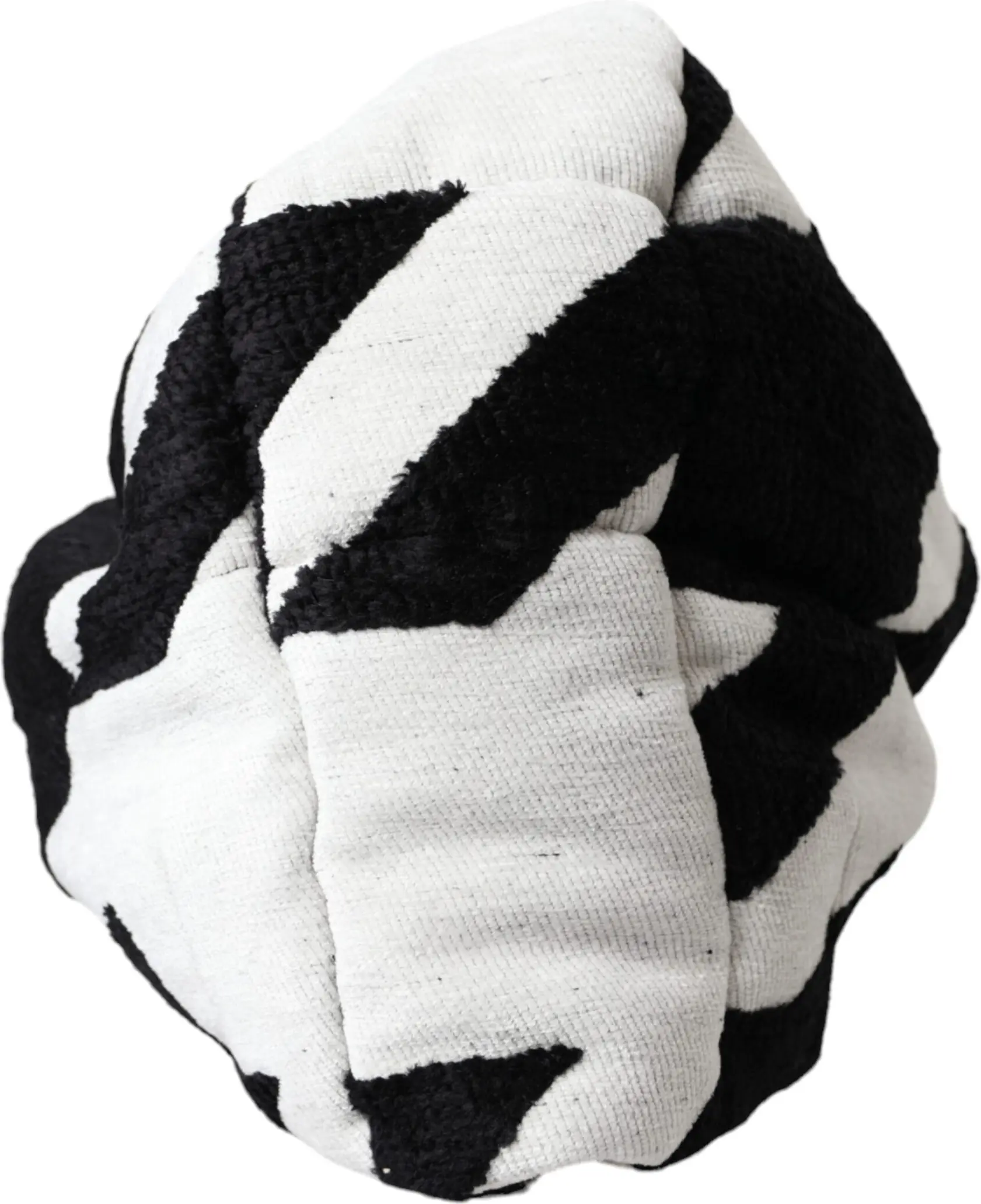 Hat Dolce & Gabbana Black White Wool Whole Head Wrap Hat