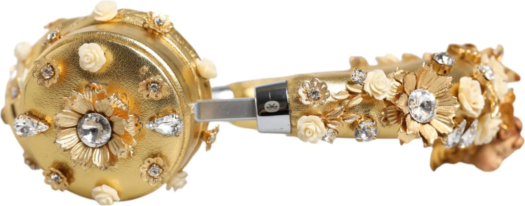Наушники Dolce & Gabbana Золотая Кожа Цветочный Кристалл Ангел