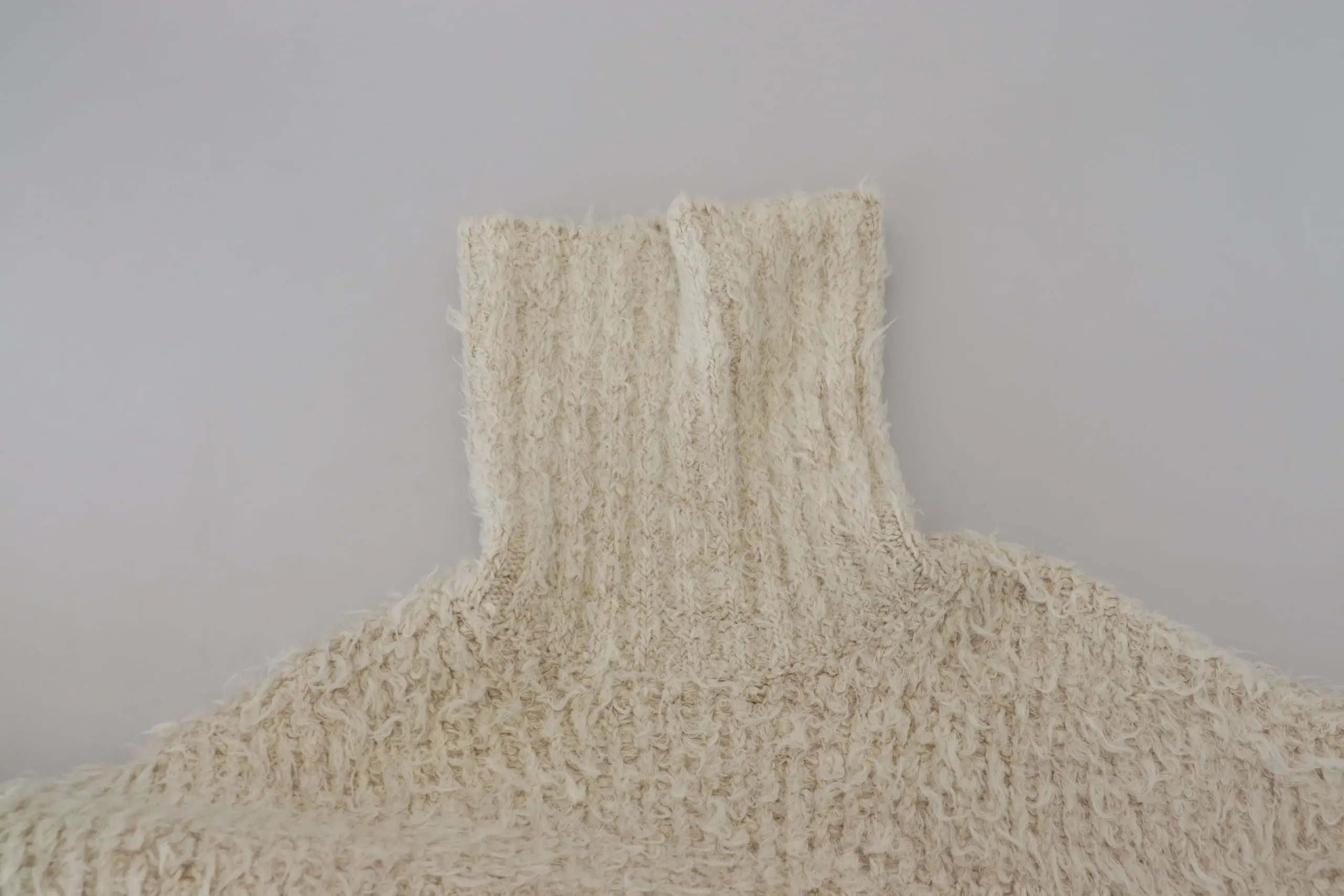 Cream Wool Knit Turtleneck Pullover Sweater Dolce & Gabbana