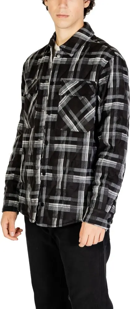 Black Polyester Coat by Gianni Lupo