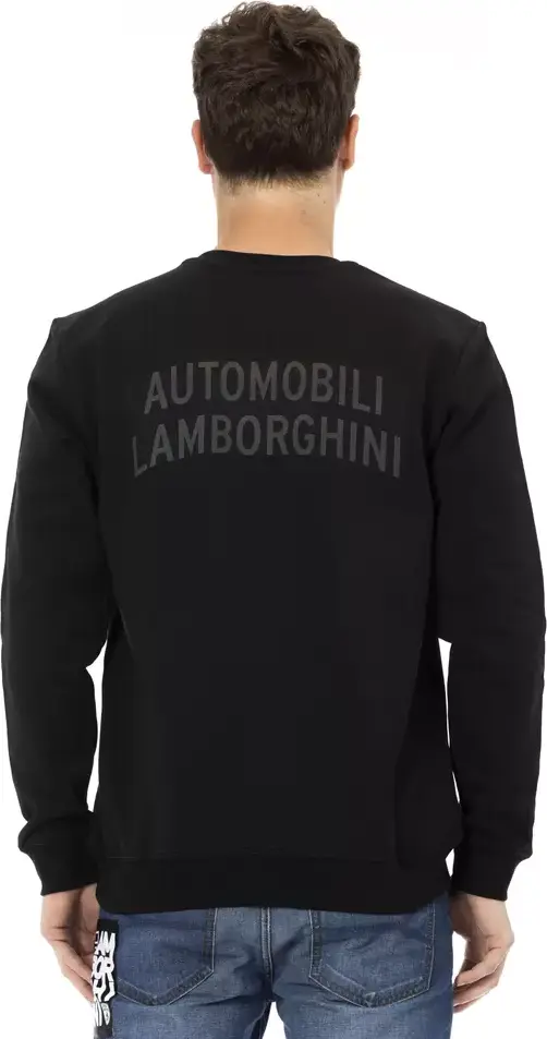 Черный хлопковый свитер Automobili Lamborghini
