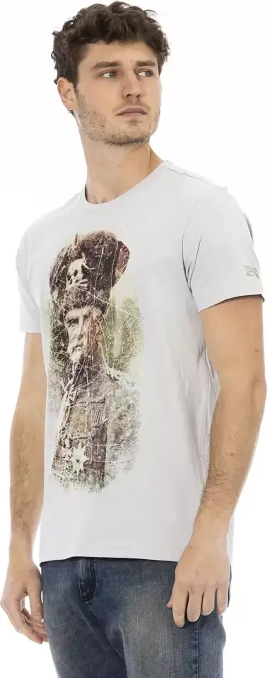 Trussardi Gray Cotton Men T-Shirt