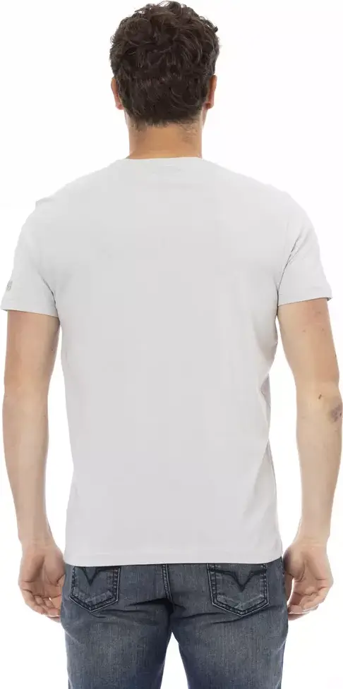 Trussardi Gray Cotton Men T-Shirt