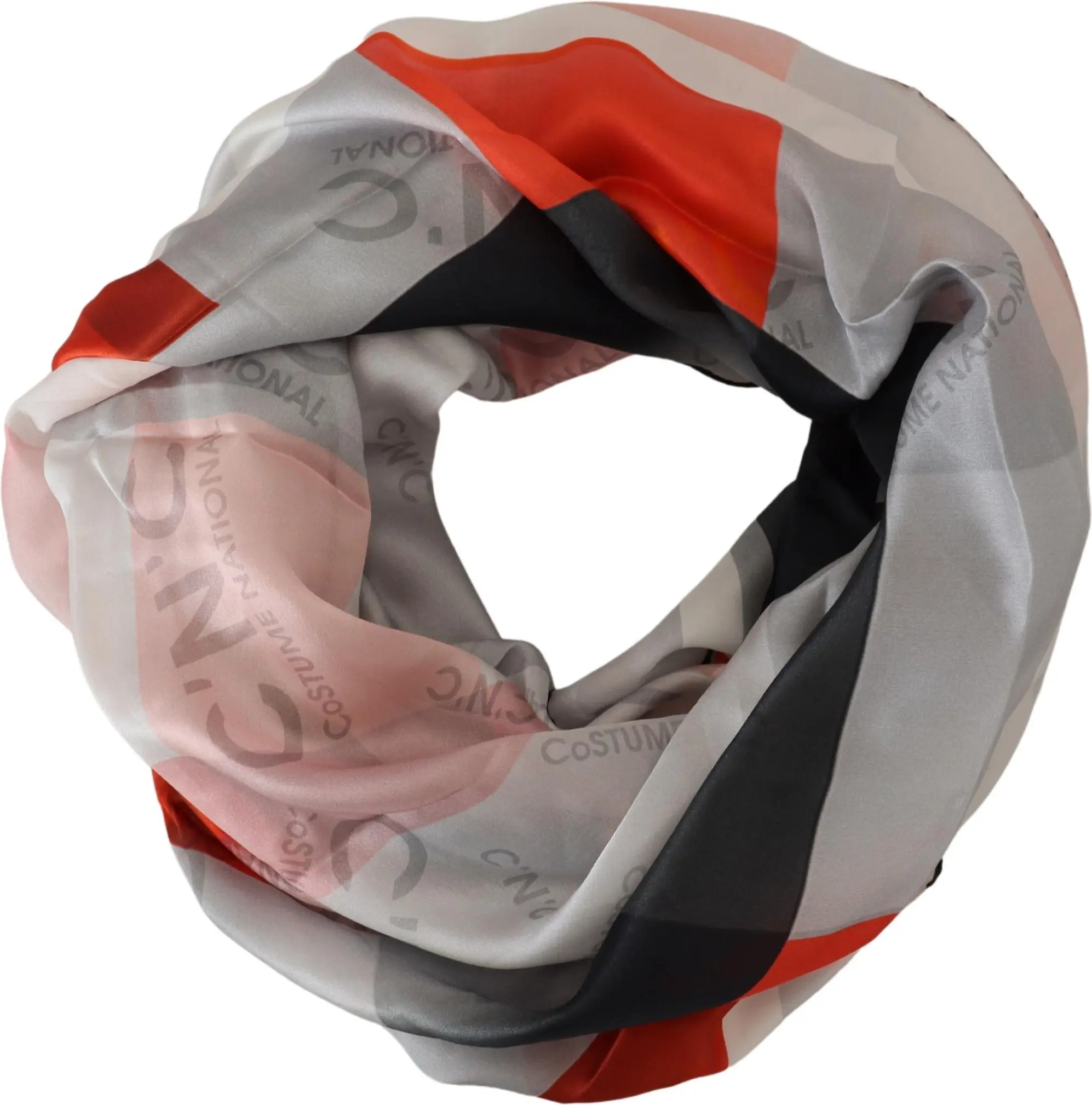 Scarf Costume National Elegant Checkered Silk Scarf