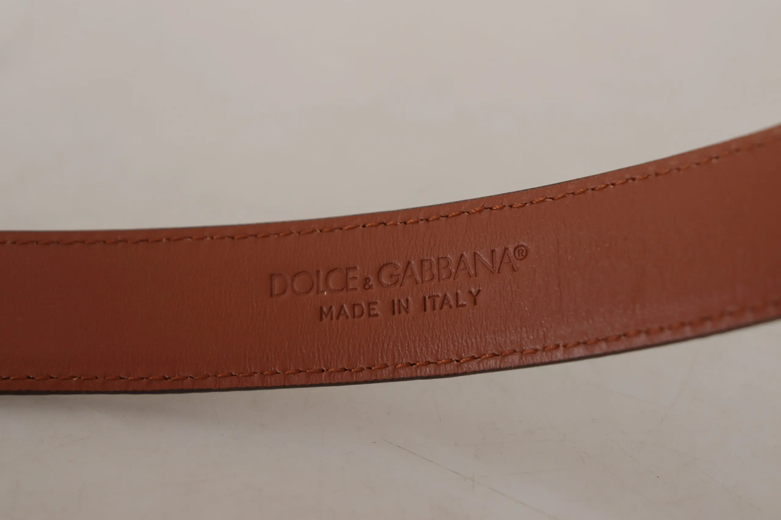 Belt Dolce & Gabbana Elegant Engraved Leather Belt