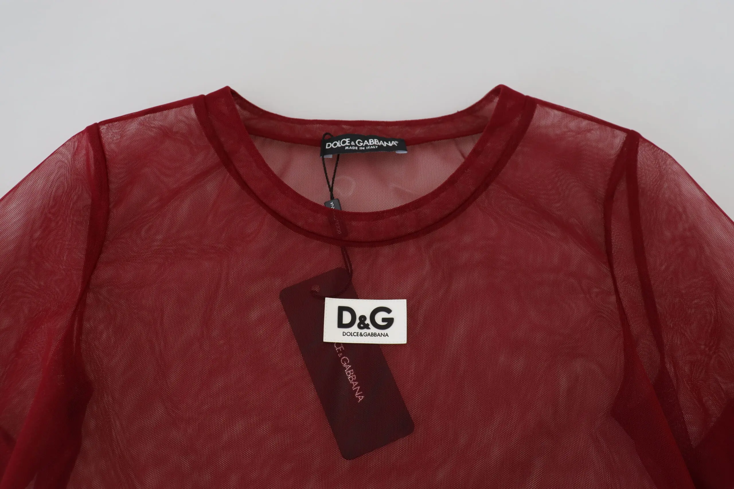 Платье-трапеция из нейлона цвета бордо от Dolce & Gabbana