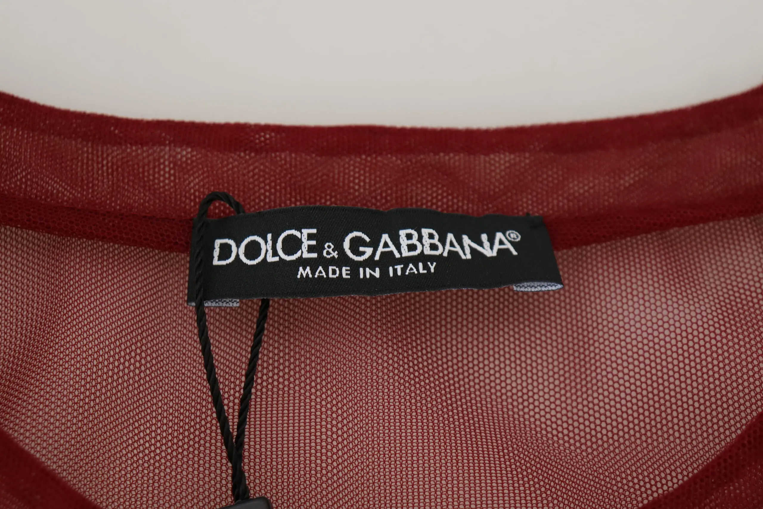 Платье-трапеция из нейлона цвета бордо от Dolce & Gabbana