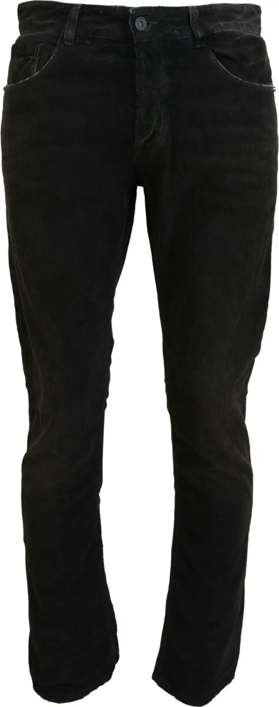 Costume National Gray Cotton Corduroy Erkaklar uchun Kiyim Shim