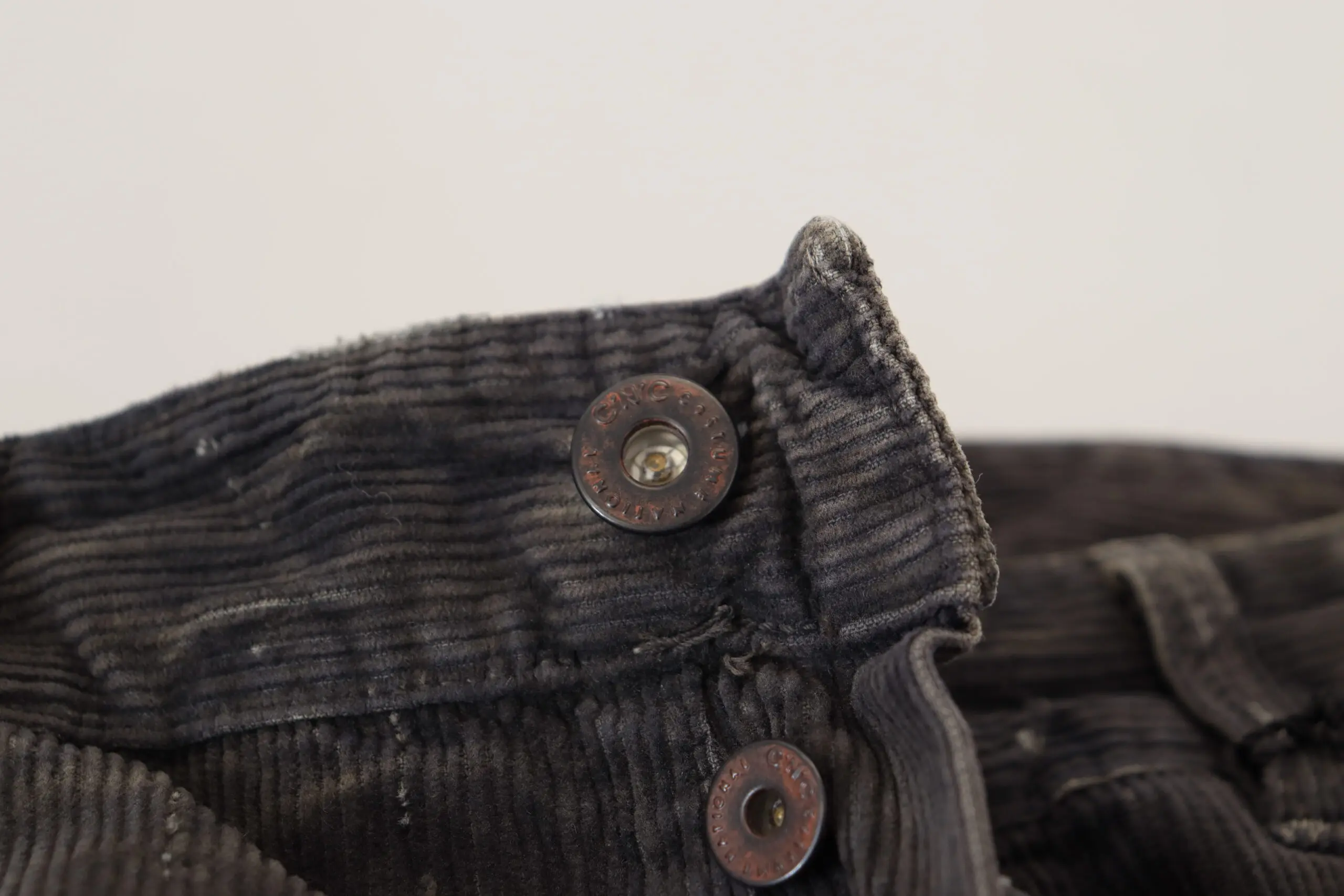 Jeans Costume National Gray Cotton Corduroy Men Casual