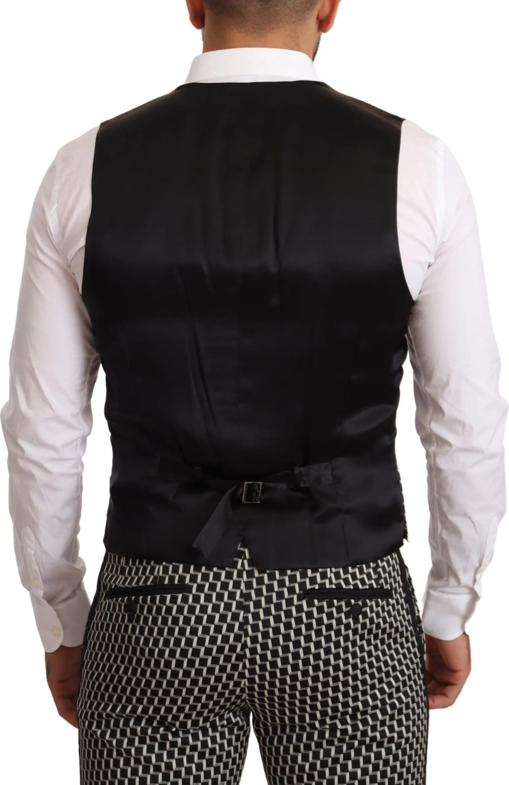 MARTINI Black White Check 3 Piece Set Suit