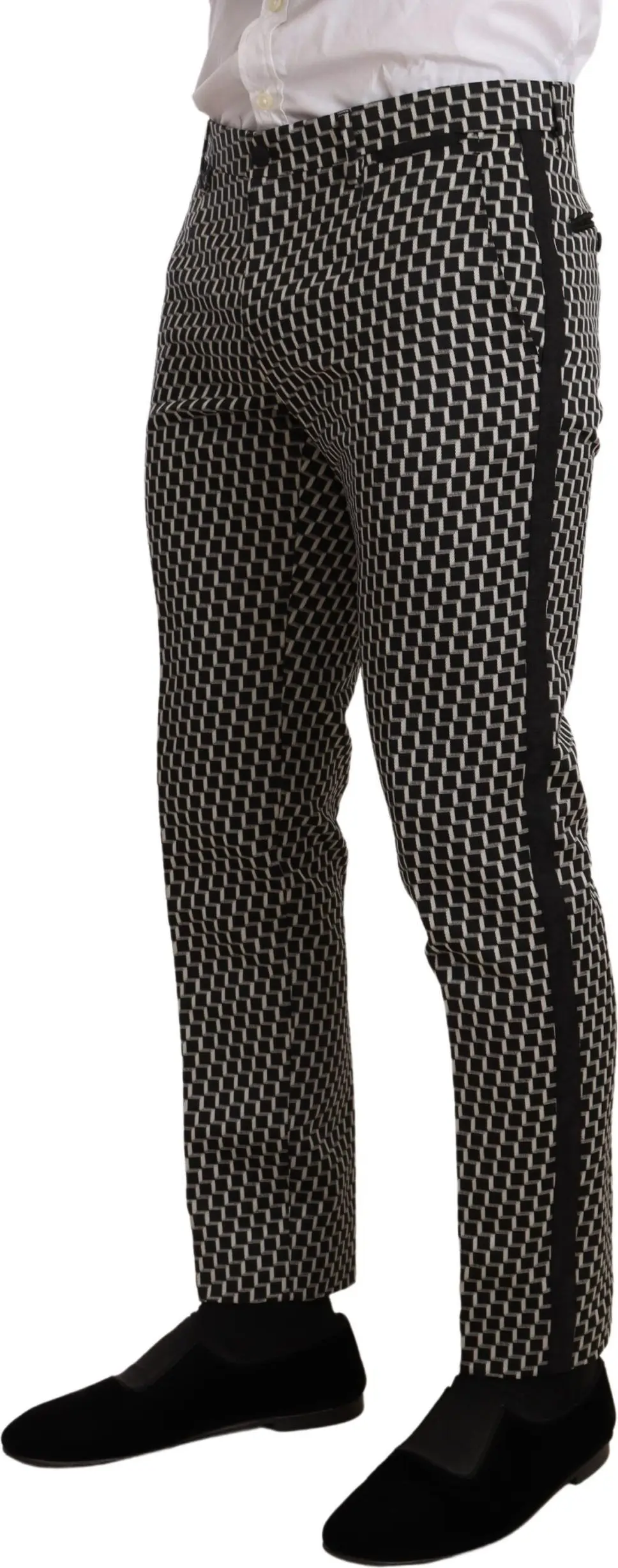 MARTINI Black White Check 3 Piece Set Suit